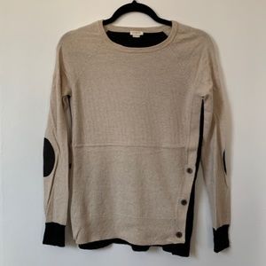 J. Crew colorblock sweater with elbow patches